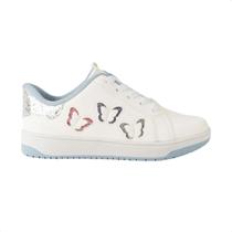 Tênis Casual Infantil Pink Cats Branco E Azul