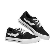 Tênis Casual Infantil Preto Skater Confortável Blitz