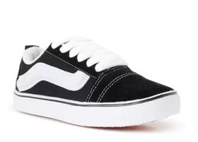 Tênis Casual Knu Skool Preto Branco Tênis Casual Knu Skool Preto Branco