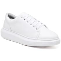 Tênis Casual Liso Basico Pires Shoes com Cadarço e Sola Borracha Confortavel