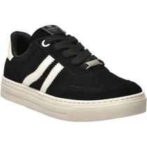 Tênis Casual Listras Lateral Tendência Moda 281-001 Via Marte Preto