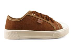Tenis Casual Littz Com Cadarço Urbano Caramelo Tenis Casual Littz Com Cadarço Urbano Caramelo