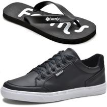 Tênis Casual Masculino Cano Baixo com Chinelo Form's Preto