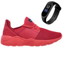 Tênis Casual Masculino Confortável P/ Passeio Dia a Dia + Relógio Esporte