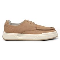 Tênis Casual Masculino Couro Legítimo Sider Confort Sola Alta