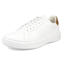 Tênis Casual Masculino Couro Torino DIfranca - 17006 - Branco