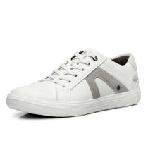 Tenis Casual Masculino Em Couro Conforto Pegada