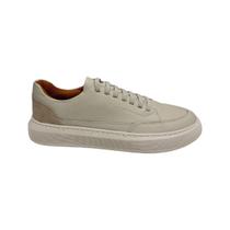 Tênis casual masculino em couro horman ch270397 off/areia