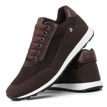 Tênis Casual Masculino Fecho Cadarço Tênis Sapatênis Adulto Conforto Dia a Dia