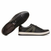 Tênis Casual Masculino Freeway Sound005 3981 Couro Preto