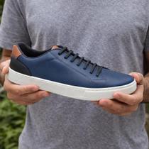 Tênis Casual Masculino Leve Confortável Estilo Moderno Cadarço Solado Borracha Dia a Dia Trabalho Pa