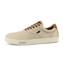 Tênis Casual Masculino Polo Joy Baixo Off White Conforto Social Dia a Dia - Mel Shoes