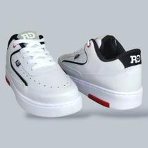 Tenis Casual Masculino Redikal Skate Branco e Preto