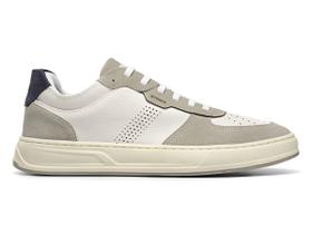 Tênis Casual Masculino Sapatênis Strike Lands Branco Recorte