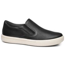 Tênis Casual Masculino Slip On City Preto Pegada 111504-05