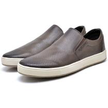 Tênis casual Masculino Slip-on de couro legitimo