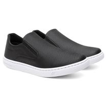Tênis Casual Masculino Slip On Elástico Textura Conforto Tênis Casual Masculino Slip On Elástico Textura Conforto