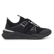 Tênis Casual Masculino Sneaker Esportivo Elástico Leve Black Zoom