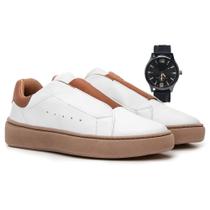 Tenis Casual Masculino Sneaker Ouversize com Ajuste em Elastico Premium com Relógio Ponteiro