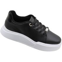 Tênis Casual Moleca Cano Baixo Sola Alta Flatform Confortável Feminino