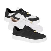 Tênis Casual Moleca Feminino Couro Costura Conforto Tênis Casual Moleca Feminino Couro Costura Conforto