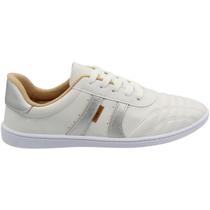 Tênis Casual Moleca Listras Acolchoado Napa Viena Feminino
