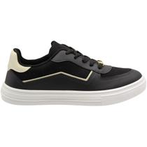 Tênis Casual Moleca Macio Camurça Listra Feminino