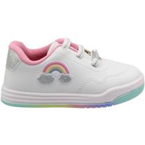 Tênis Casual Molekinha Baby Glitter Arco-íris Conforto Menina Tênis Casual Molekinha Baby Glitter Arco-íris Conforto Menina