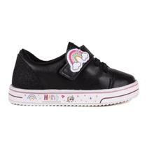 Tênis Casual Molekinha Infantil Feminino 2131112514996 - Preto/Preto