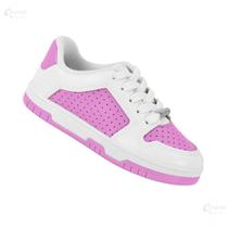 Tênis Casual Molekinha Infantil Feminino 2562.102 - Branco/Rosa