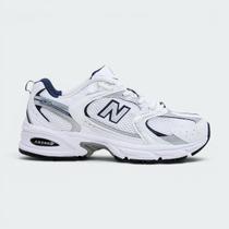 Tênis Casual New Balance 530 Unissex Tamanho:44Cor:Branco+Azul Tênis Casual New Balance 530 Unissex Tamanho:44Cor:Branco+Azul