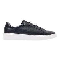 Tênis Casual Oficina Refine Couro Preto e Branco Masculino Tênis Casual Oficina Refine Couro Preto e Branco Masculino