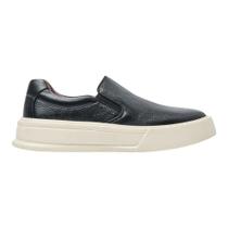 Tênis Casual Oficina Slip On Couro Preto Masculino Tênis Casual Oficina Slip On Couro Preto Masculino
