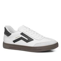 Tênis Casual Pegada Feminino Em Couro Branco Preto 211154.03 Tênis Casual Pegada Feminino Em Couro Branco Preto 211154.03