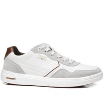 Tênis Casual Pegada Masculino em Couro Branco 112003-01