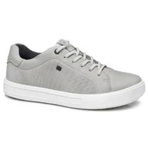 Tênis casual pegada masculino em couro silver 111501