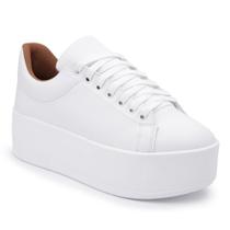 Tênis Casual Plataforma Feminino Cadarço Conforto Dia a Dia Tênis Casual Plataforma Feminino Cadarço Conforto Dia a Dia