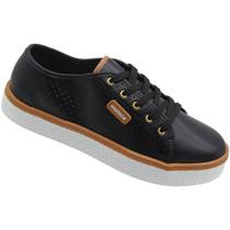 Tênis Casual Plataforma Moleca Urban Chic Microperfuros Feminino