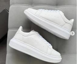 Tênis Casual Platform All White Sneaker Sola Alta Unissex - Propria