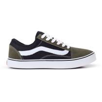 Tenis Casual Preto Verde Skatista Old Tradicional Skool Masculino/Feminino Zero Grama