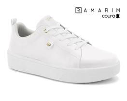 Tênis Casual Ramarim Couro 2482102-2 Branco Conforto Total