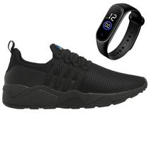 Tênis Casual + Relógio Esporte Confortável Eficaz Para Treino e Academia Masculino-Feminino