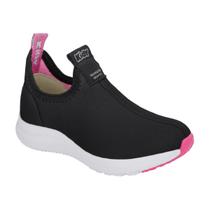 Tênis Casual Slip On Com Tecnologia Respi Tec Menina Kidy Preto / Pink 32