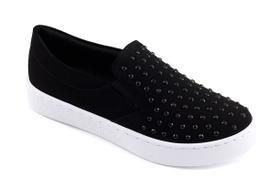 Tenis casual slip santinelli com brilho - 1554025