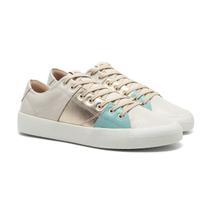 Tênis Casual Sneaker Couro Feminino Amarração Básico Confortável Flexível Macio Leve