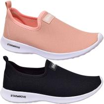 Tênis Casual Star Move KIT DOIS PARES Feminino Leve Confortável Original