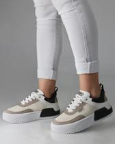 Tênis Casual Street Aveia E Off White Feminino/Masculino (Unissex) - Legut