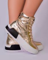 Tênis Casual Street Dourado Feminino/Masculino (Unissex) - Legut