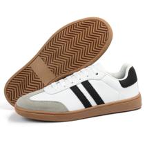 Tênis Casual Tendência Modinha Retro Tendência Viral Top 100% Couro Macio e Estiloso