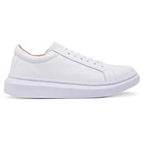 Tênis Casual Urbano 100% Couro Bovino Legítimo Sola Alta Sneaker Oversized Confort Premium Macio Leve Confortável